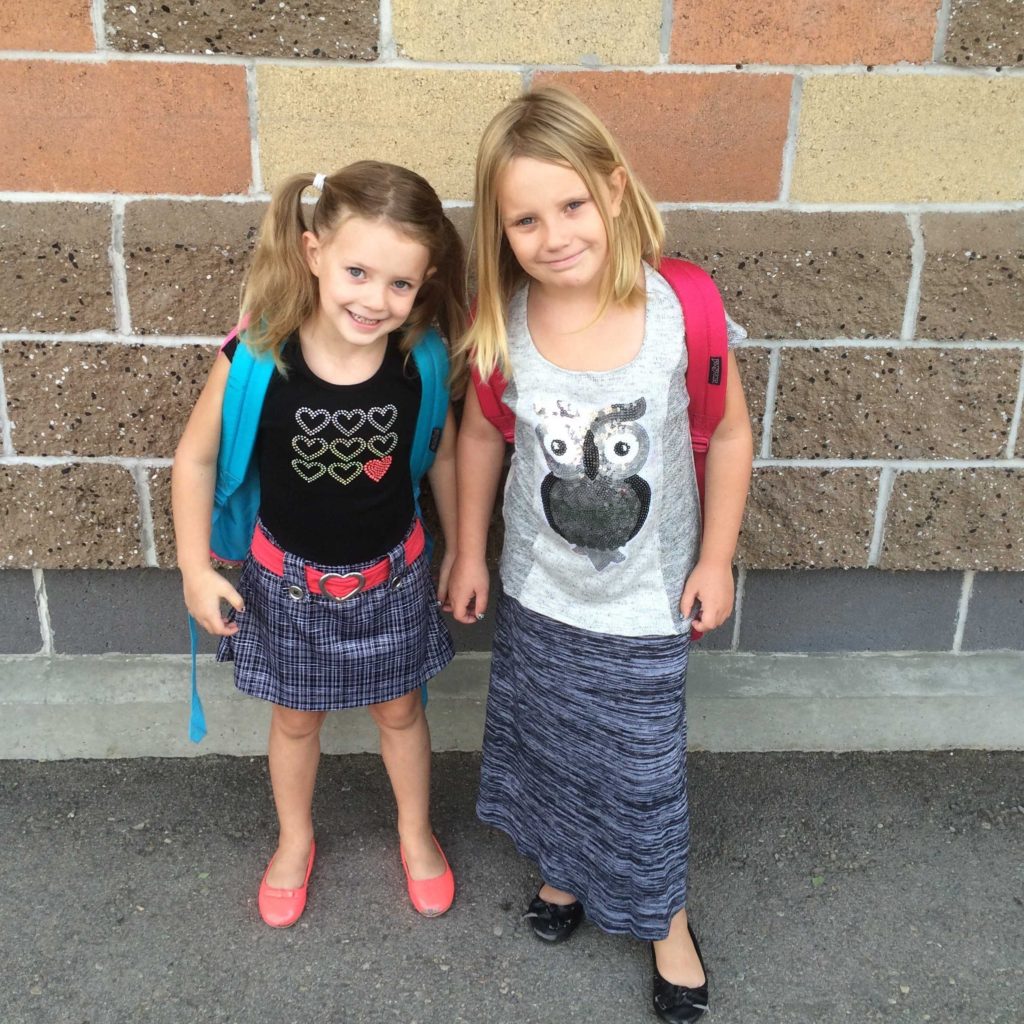 Emilia and Ivy First Day of School